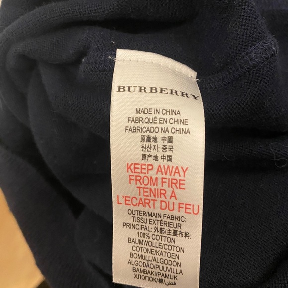 Burberry - Size 4Y - Navy Crewneck Pullover Sweater w/embroidered Burberry logo - Picture 4 of 6
